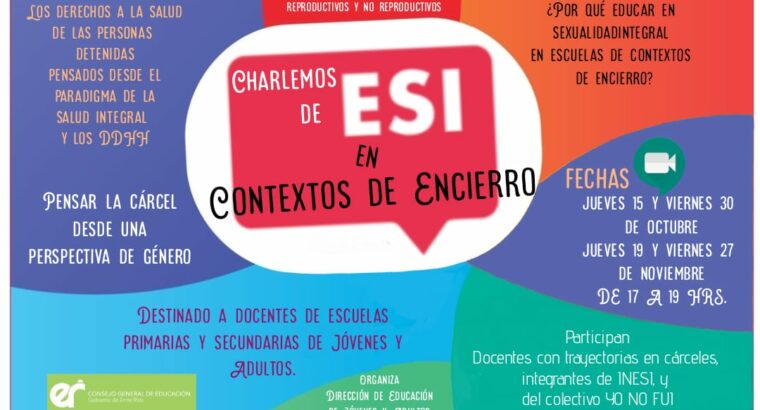 Jornadas de Charlas sobre ESI en Contextos de Encierro.