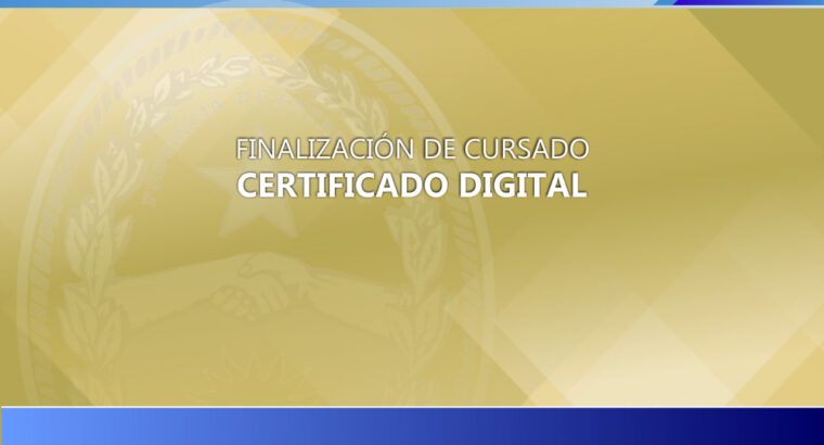 Certificados digitales de finalización de cursado