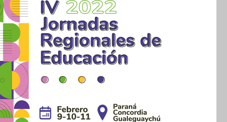 Comienza la inscripción para las Jornadas Regionales de Educación   