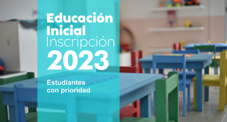 Inscripción a la Educación Inicial 2023