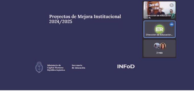 Encuentro virtual con referentes del INFoD sobre Proyectos de Mejora Institucional 2024/2025