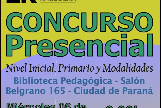 Dptal Paraná – Convocatoria Concurso Cargos de Mayor Jerarquía e Ingreso – 06 de Noviembre 2024 – Nivel Inicial – Nivel Primario y Modalidades