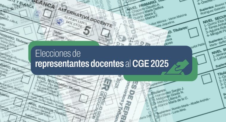 Con la incorporación de la Boleta Única Papel se desarrollarán las elecciones de representantes docentes en el CGE